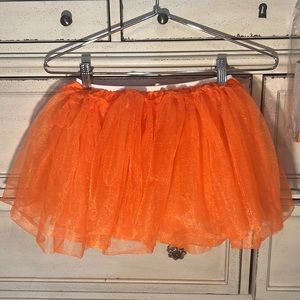 Orange child tutu child Small / Medium elastic waistband 3 layers girls skirt